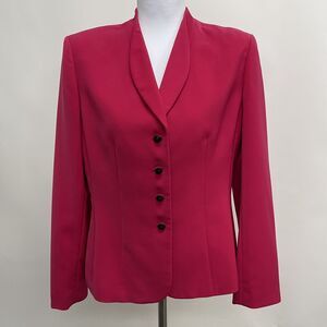 Le Suit Essentials Women's Suit Blazer Size 10 Pink Lined